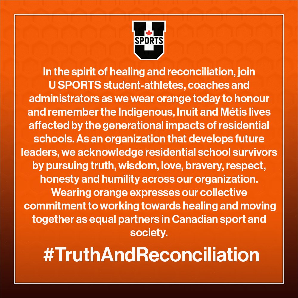 U SPORTS statement on #NDTR : 

#EveryChildMatters #truthandreconciliationday