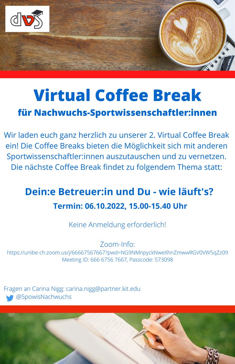 Herzliche Einladung zu unserer zweiten Virtual Coffee Break! 👇