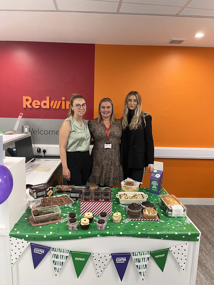 Lovely morning supporting our client @WeAreRedwing at their coffee morning for @macmillancancer! Ready to enjoy all our goodies now - thankyou! 🍰🧁 @LaylaRedwing @MSBSolicitors