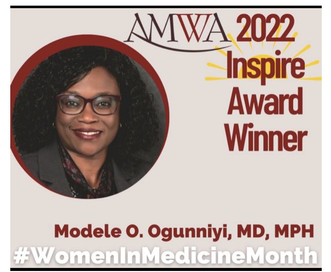 Congratulations <a href="/modeldoc/">Modele Ogunniyi, MD, MPH</a> !! <a href="/AMWADoctors/">AMWA Doctors</a> #InspireAward #WomeninMedicineMonth <a href="/EmoryatGrady/">Emory SOM at Grady Hospital</a> <a href="/GradyHealth/">GradyHealth</a>  <a href="/emoryheart/">Emory Cardiology</a> <a href="/emorywomenheart/">Emory Women's Heart</a> <a href="/emoryheart/">Emory Cardiology</a> <a href="/ijeomaheartdoc/">Ijeoma Isiadinso MD MPH FACC FASNC</a> <a href="/PujaKMehtaMD1/">Puja K. Mehta, MD</a> <a href="/cgongoramd/">M. Carolina Gongora</a>  <a href="/ChangeAtHeart/">Olga Toleva</a> <a href="/amorrismd/">Alanna Morris</a>  <a href="/RLeLeiko/">Rebecca LeLeiko</a> <a href="/alexiscutchins/">Alexis Cutchins, MD</a> <a href="/ltummalamd/">Lakshmi S. Tummala, MD</a> <a href="/NanetteWenger/">Nanette Wenger</a>