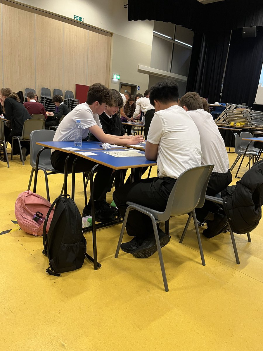 OLSP_Numeracy's tweet photo. Round 2 and the pupils are working hard around 10 stations #TeamOLSP #EnterprisingMathsChallenge @OLSPHigh https://t.co/HHG7yDe4m0