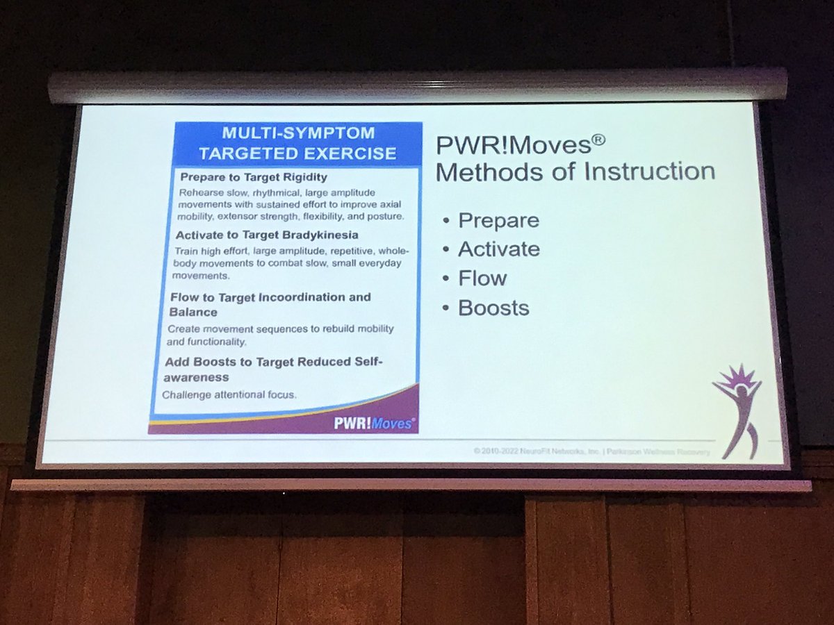 BhanuPhysio's tweet photo. Wow! This @ParkinsonsEN #ExerciseHub day is living up to expectation and we are only 1&amp;1/2 hours in. First after introductions, Dr Becky Farley @PWR4Life set the scene with basic principles https://t.co/VenM44JvPC