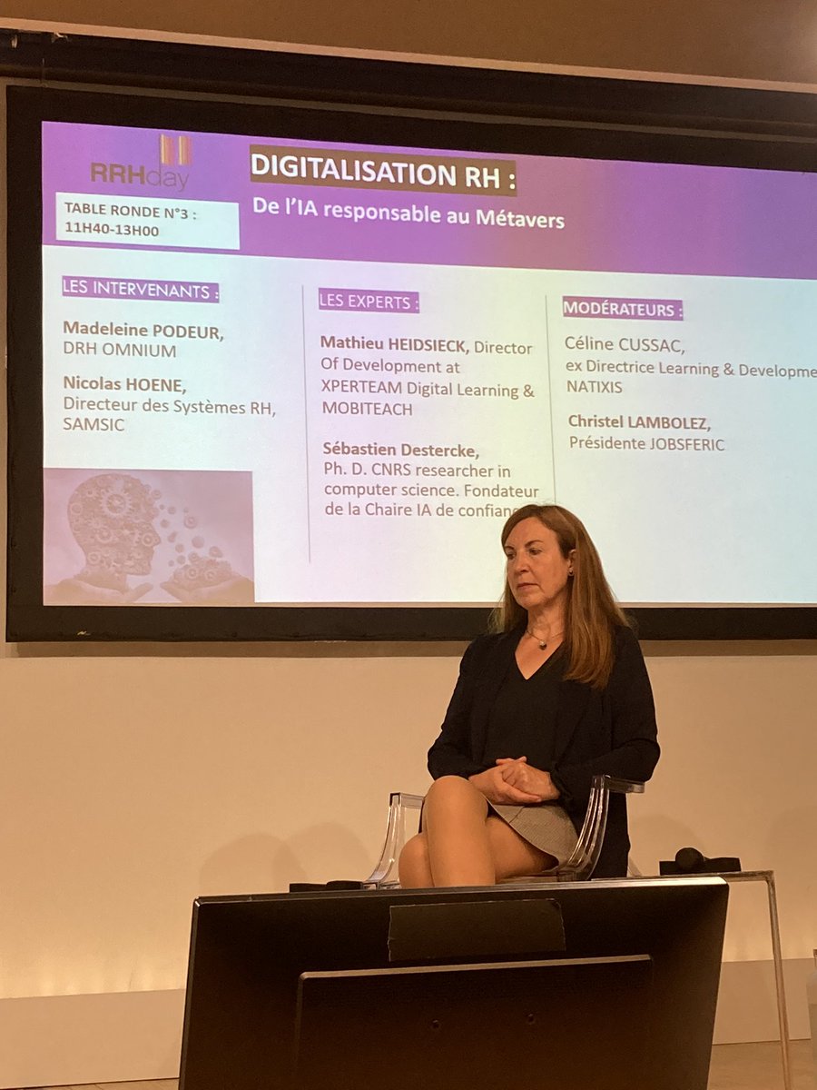 Riche table ronde sur la digitalisation des #rh et l’#ia responsable et questionnement sur les apports du #Metaverse pour les RH avec <a href="/Jobsferic/">JOBSFERIC 💡🌐 🔊</a> au #rrhday <a href="/sopraHR/">SopraHR</a>