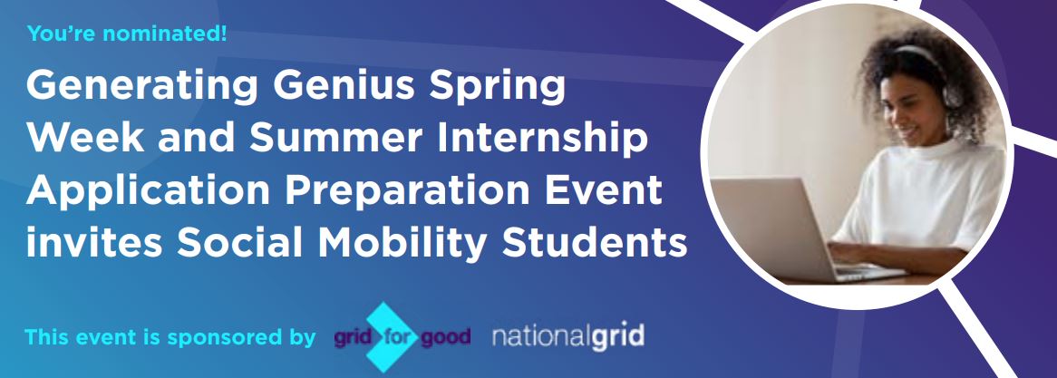 NTUempSST's tweet photo. Grid for Good Pathway 💡 Develop your skills at the Spring Insight week; gain experience with a paid Summer Internship.👍 You'll have a mentor and support too! Find out more at our SST NOW pages https://t.co/zNTGJJzSyG                                       Deadline 9 October 2022 https://t.co/eqrBjyxivK
