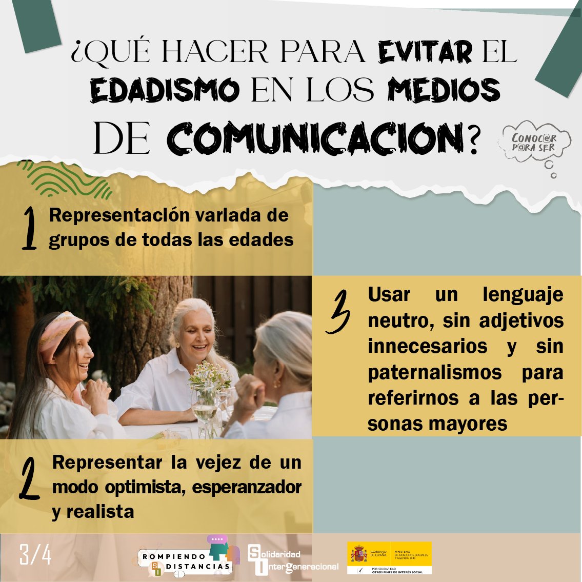 SolidaridadIn's tweet photo. #DíaInternacionaldelasPersonasMayores: El #edadismo está muy presente en los medios de comunicación. La forma de presentar a las #personasmayores es esencial, ya que influye en la percepción que tenemos de ellas. Aprende con estas infografías #SoyMayorSoyComoTú https://t.co/DRFxPtQ30l