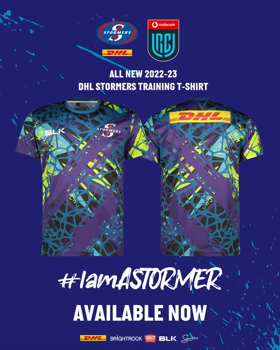 ⚡🎨 PICK YOUR MASTERPIECE 🎨⚡

Storm the city in the all-new DHL Stormers Training T-shirts!

Shop Now: blksport.co.za/collections/st…

#iamastormer #dhldelivers #blksport #beyondlimitsknown #stormersrugbyjersey