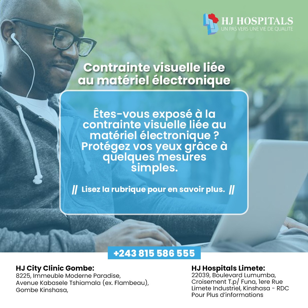HjHospitals's tweet photo. Les écrans numériques endommagent progressivement vos yeux!La bonne attitude vis-à-vis de votre ordinateur est -Un éclairage correct
- Asseyez-vous bien en face de votre ordinateur
- Réglez le contraste et la luminosité de l'écran
- Faites des pauses régulières #digitalstrain https://t.co/1Enq03tMLV