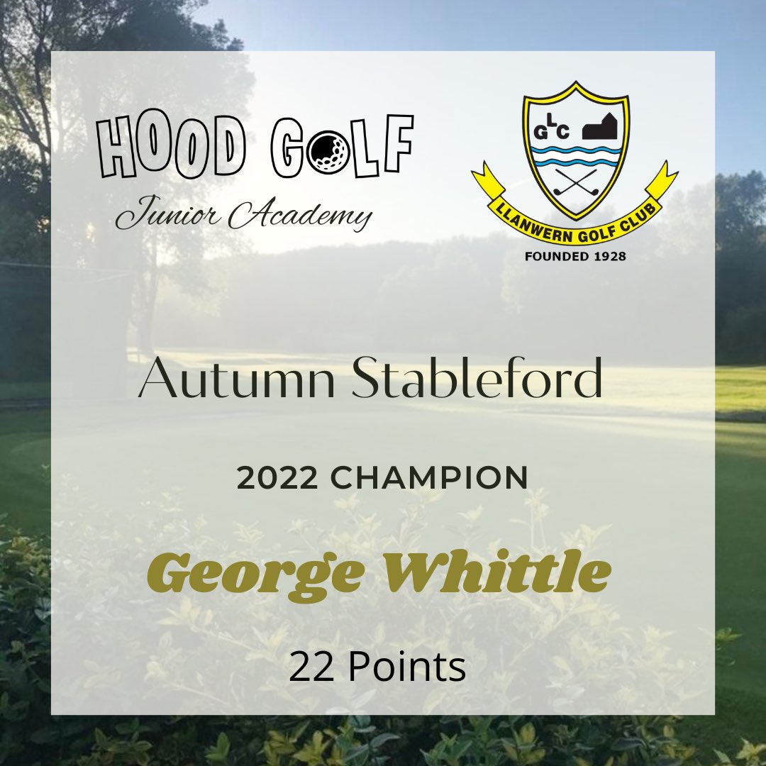 ScotHoodGolf's tweet photo. 🏆🍂Autumn Stableford🍂🏆

Congratulations to George Whittle on Winning this Weekends Junior Competition with a score of 22 Points 🥇

Great Scoring George and Well Done to all competitors 👏🏼 https://t.co/BGsIyZSDP5
