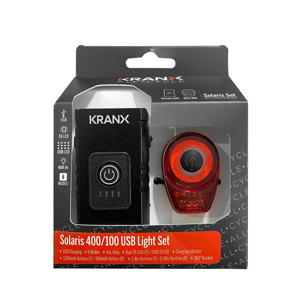 Dark Nights closing in! <a href="/BroadgateCycles/">Broadgate Cycles</a> got you covered! New KRANX rechargeable light set 400 lumen front 100 lumen rear. Neat and functional. Instore now. #DarkNights #LANCASHIRE #cyclinglife #kranxlights #Preston