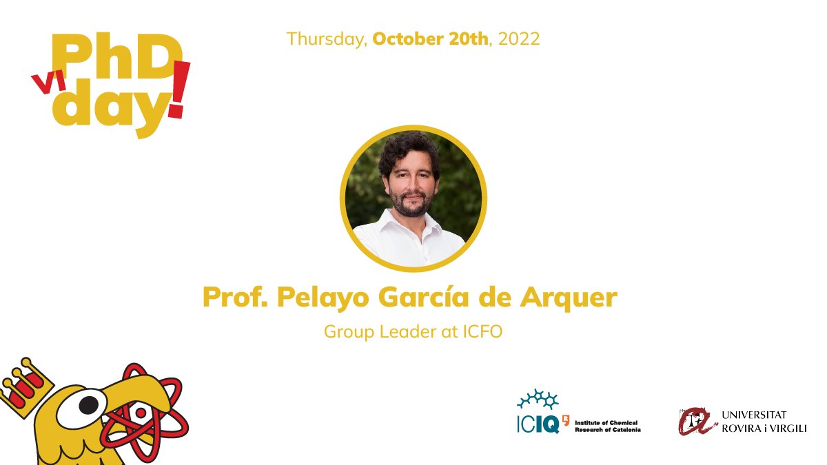 We can't wait to hear <a href="/garciadearquer/">F. Pelayo García de Arquer</a>'s talk at PhDDay VI in 3 weeks time! See you there!