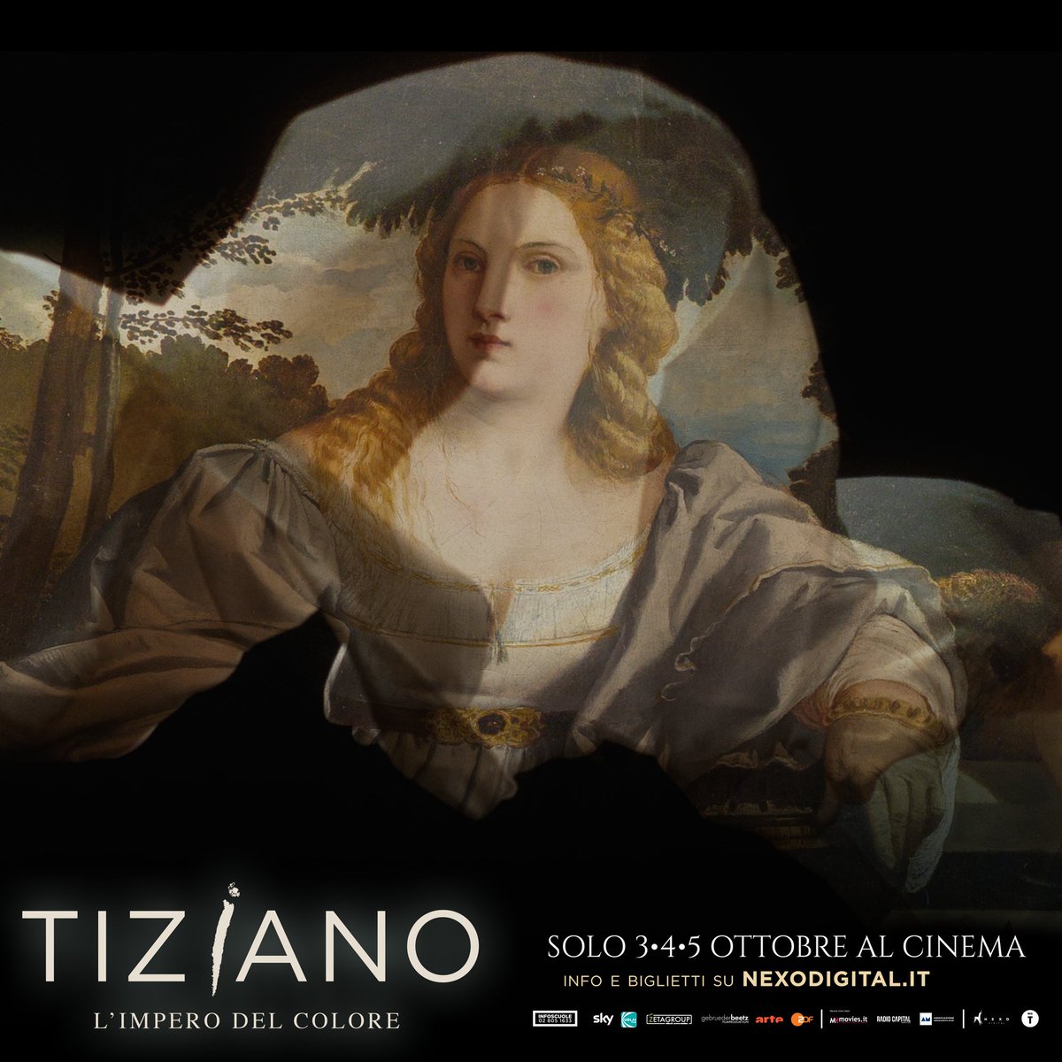 ANCORA PER OGGI #TIZIANO. L’IMPERO DEL COLORE VI ASPETTA SUL GRANDE SCHERMO!
Esperti, critici, studiosi e artisti internazionali ci raccontano la vita e lo stile dell’artista, ne svelano temperamento e ambizioni, approfondiscono la sua capacità di illuminare la via dell’arte.