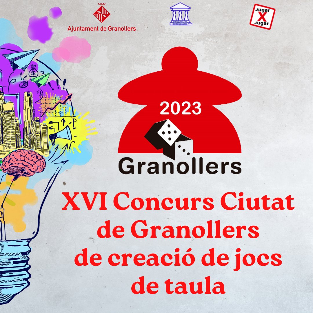 Avui 30 de setembre comença el període d’inscripcions pel XVI Concurs Ciutat de Granollers de creació de jocs de taula.

Autors i autores aquí teniu l’enllaç per accedir a les bases i el formulari d’inscripció 👇
ascensio.cat/concurs-ciutat…