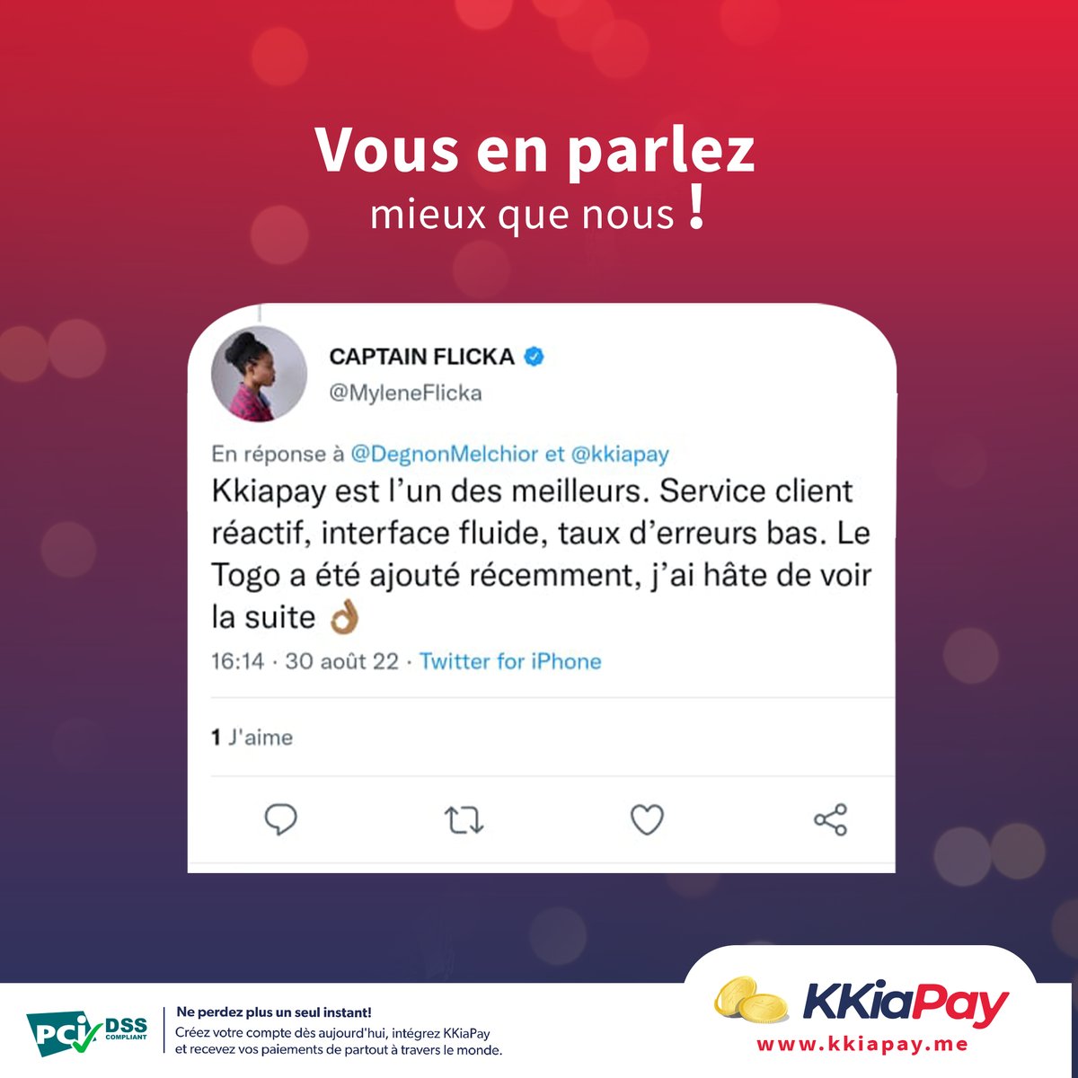 " La meilleure des publicités, est un client satisfait "- Bill Gates
  Ne perdez plus de temps! Intégrez #KKiaPay et recevez vos paiements de partout dans le monde.
 👉 kkiapay.me
#encaissement #kkiapay #unmondedopportunités #mobile_money #carte_bancaire #wallets