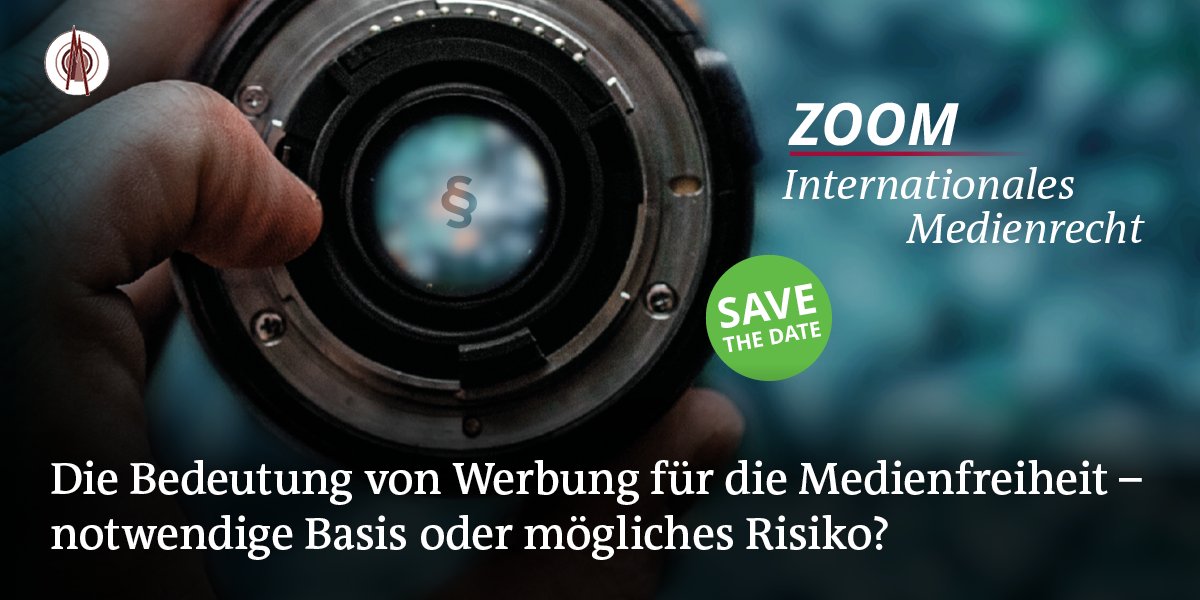 VORMERKEN: ZOOM 2022! am Mittwoch, 16. November, 17 Uhr, setzt die <a href="/dw_deutsch/">DW Deutsch</a> mit dem <a href="/medienrechtuzk/">Institut für Medienrecht der Universität zu Köln</a> ihre Veranstaltungsreihe fort. Weitere Informationen folgen in Kürze auf dw.com/medienrecht