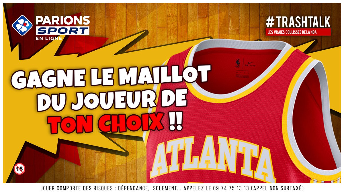 🎁 JEU-CONCOURS ! 🎁 

Avec les #30PREVIEWSEN30JOURS, TrashTalk et ParionsSport te font gagner 1 maillot par jour !! 😱

🚨 GAGNE LE MAILLOT DU JOUEUR DE TON CHOIX CHEZ LES HAWKS !! 🚨

Pour participer :

1⃣ RT CE TWEET 
2⃣ FOLLOW 
@TRASHTALK_FR ET @PARIONSSPORT

(TAS LE 08/10)