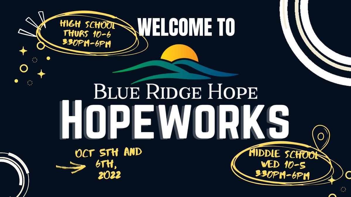 This coming Wednesday and Thursday, Hopeworks is back!  This will take place at the Blue Ridge Hope Village located at 654 West Main St Forest City, NC 28043.  This is right beside Davis Donuts