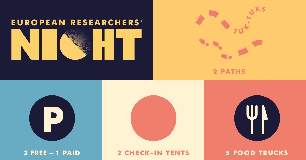 Neuro_CF's tweet photo. See you soon @ChampalimaudF ! We'll be waiting for you between 3pm and midnight!

👉 You can count on: 2 Parking lots, 5 food trailers, 2 identified paths connecting the different spaces, 2 check-in tents, and lots of fun!

#europeanresearchersnight #RAISE #raise4future #ERN2022 https://t.co/nPpPzFuwAW