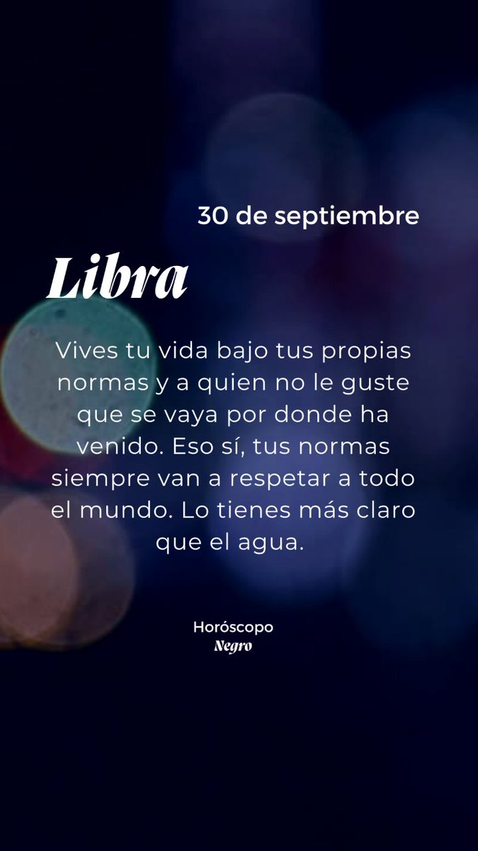 libra_hn's tweet photo. El horóscopo diario del 30 de septiembre para Libra 🔮♎️ #horoscoponegro #horoscopodiario https://t.co/gmzmYWv9Qf