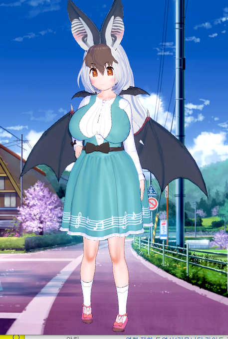 KemoV版のウサギコウモリにも私服を着せてみました。 