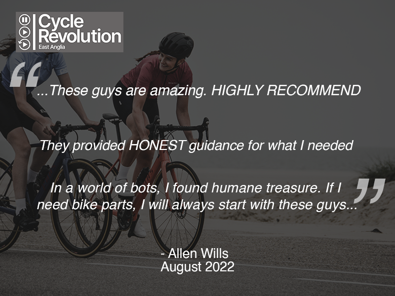 CycleRevo_'s tweet photo. A review we recently received from a satisfied customer. Our team love to give advice on the best bikes and accessories suited for all your needs - come down and see us!🤩🤩🤩

#bike #bikelife #bikelovers #bikereview #cycle #cyclelife #review https://t.co/G9HduCjD2v