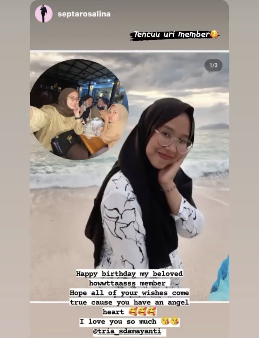 Triiaa4's tweet photo. Pada sweet2 banget sih caption cobat2 perhowttassan ini 🥹 jd terhuraa🥹 insya Allah doa baik kalian dijabah ya dan lebih berkah di sisa usia ini 😇🥰🤍 https://t.co/F4WnBlKQ7o