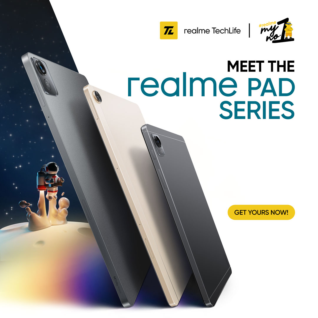 realme_ph's tweet image. May it be for work or for entertainment, this trio is perfect for you! 💛

#realmeTechLife #realmeMyNumber1