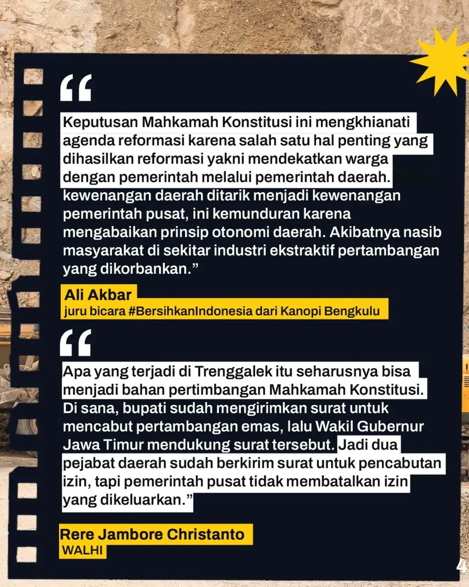 bersihkan_indo's tweet photo. What?

Jadi walaupun UU Minerba bikin masyarakat terdampak sulit menyampaikan aspirasi, MK menganggap itu bukan urusan masyarakat.

Bagaimana pendapat mu?

#Petaka UU Minerba
#CabutUUMinerba
#BersihkanIndonesia https://t.co/sF0z0lWK3l