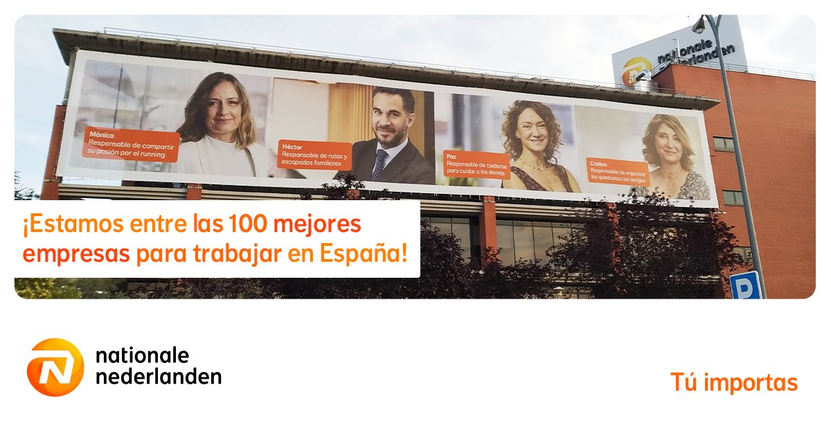 nn_espana's tweet photo. 🎉 ¡Estamos de celebración!

🏆 Somos una de las 100 mejores empresas para trabajar en España, según el ranking elaborado por Actualidad Económica.

La revista destacada nuestro formato híbrido y nuestra fuerte apuesta por la conciliación. 👨‍👨‍👧‍👧Cuidamos de lo que más nos importa. 🧡 https://t.co/5POwjZvXZx