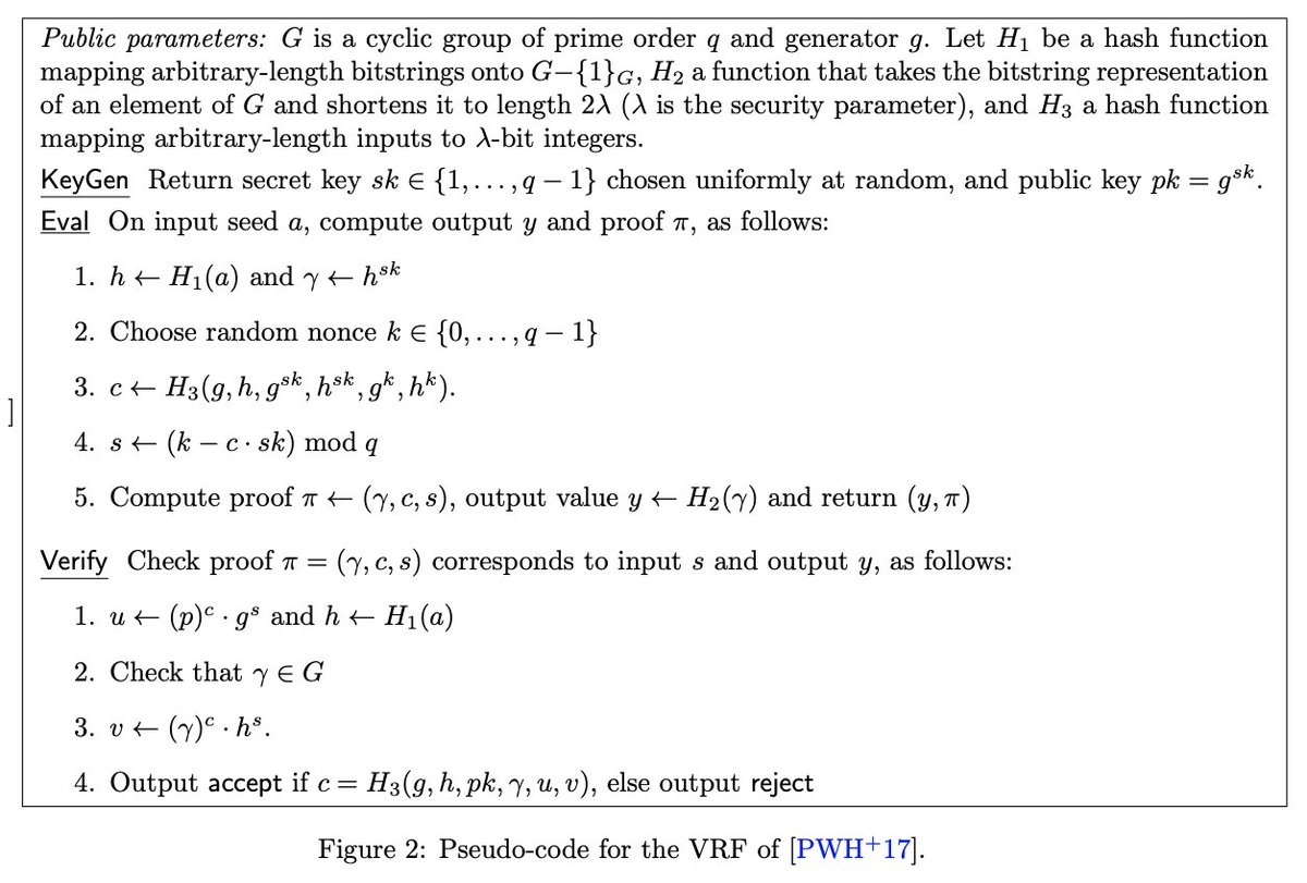 PNattapatsiri's tweet image. $BAND VRF is finally here! 🔥🌏

We took our time to work out all the detail to make sure (1) it&apos;s secure from cryptographic stand point and (2) it&apos;s easy to integrate, monitor and maintain for the developers

Check out white paper for the deep-dive 👇
bandprotocol.com/static/Band-VR…