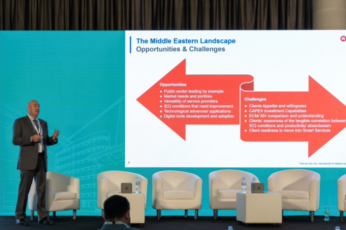 Enovame's tweet photo. Snippets from Smart Built Environment Forum last week, where our Senior Vice President of Operations, Ibrahim Ghosn, presented in detail "The #ESCO Approach to #ZeroCarbon Buildings" #SmartBuiltEnvironmentForum #SBEF https://t.co/f2jvYaKR96