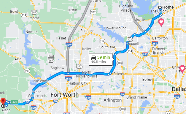 trekker21's tweet photo. To be honest, I am not looking forward to this drive this afternoon, especially during Rush Hour Traffic, but this is where the football game is tonight! #FridayNightLights #Texas #HighSchoolFootball #TCHSCougars #AwayGame https://t.co/NyTb467URA