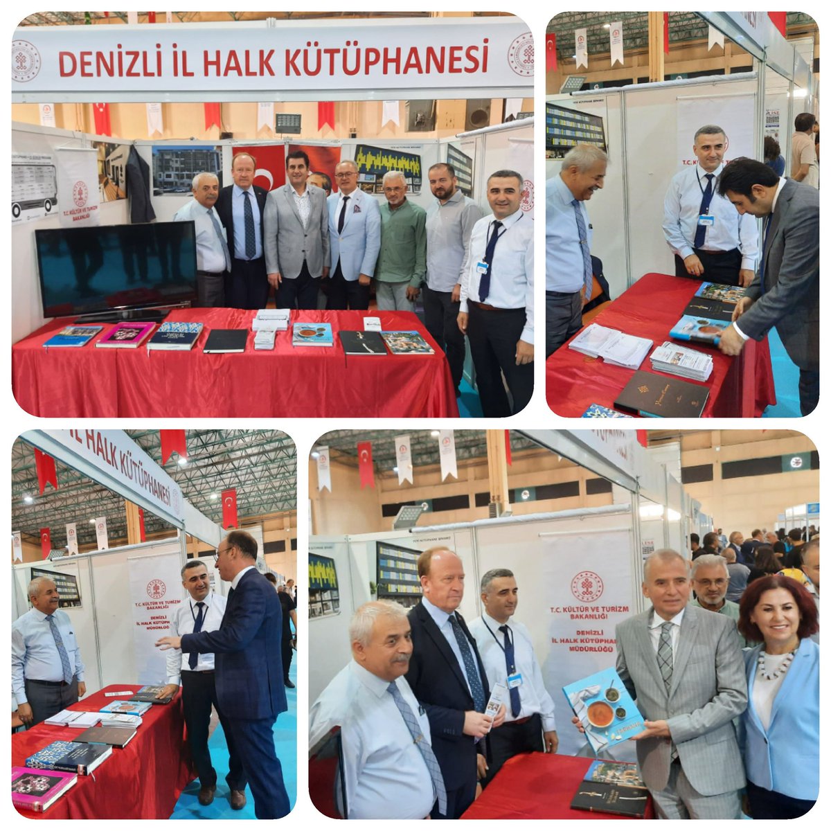 Denizli Büyükşehir Belediyesi 5. Kitap Fuarı'nda il protokolümüz standımızı ziyaret etmişlerdir.

#denizlikütüphane
#denizlilkitapfuarı

@denizlibld <a href="/osmanzolan/">Osman ZOLAN 🇹🇷</a> <a href="/Merkezefendi_K/">Merkezefendi Kaymakamlığı</a> <a href="/ademuslu_mnvgt/">Dr. Adem Uslu</a> <a href="/AvniOrki/">Avni ÖRKİ 🇹🇷</a> <a href="/TurhanVeliAKYOL/">Turhan Veli AKYOL🇹🇷</a> 

<a href="/iktm20/">Denizli İl Kültür ve Turizm Müdürlüğü</a>
<a href="/KTBKYGM/">KYGM</a>
<a href="/OdabasAli/">Ali Odabaş</a>
<a href="/AhmetMisbah/">Ahmet Misbah Demircan</a>
<a href="/TCKulturTurizm/">T.C. Kültür ve Turizm Bakanlığı</a>