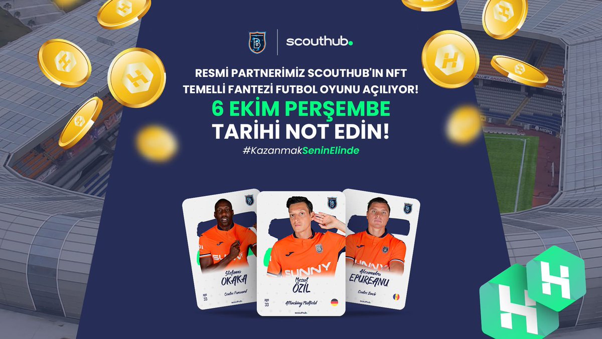 ibfk2014En's tweet photo. 📢 On October 6, our partner @scouthub_io's NFT based Fantasy Football game starts!

With our players' licensed NFT cards, our fans will have a brand new fantasy football experience by registering on https://t.co/KkzcEmZhof. https://t.co/eixjWjaH7x