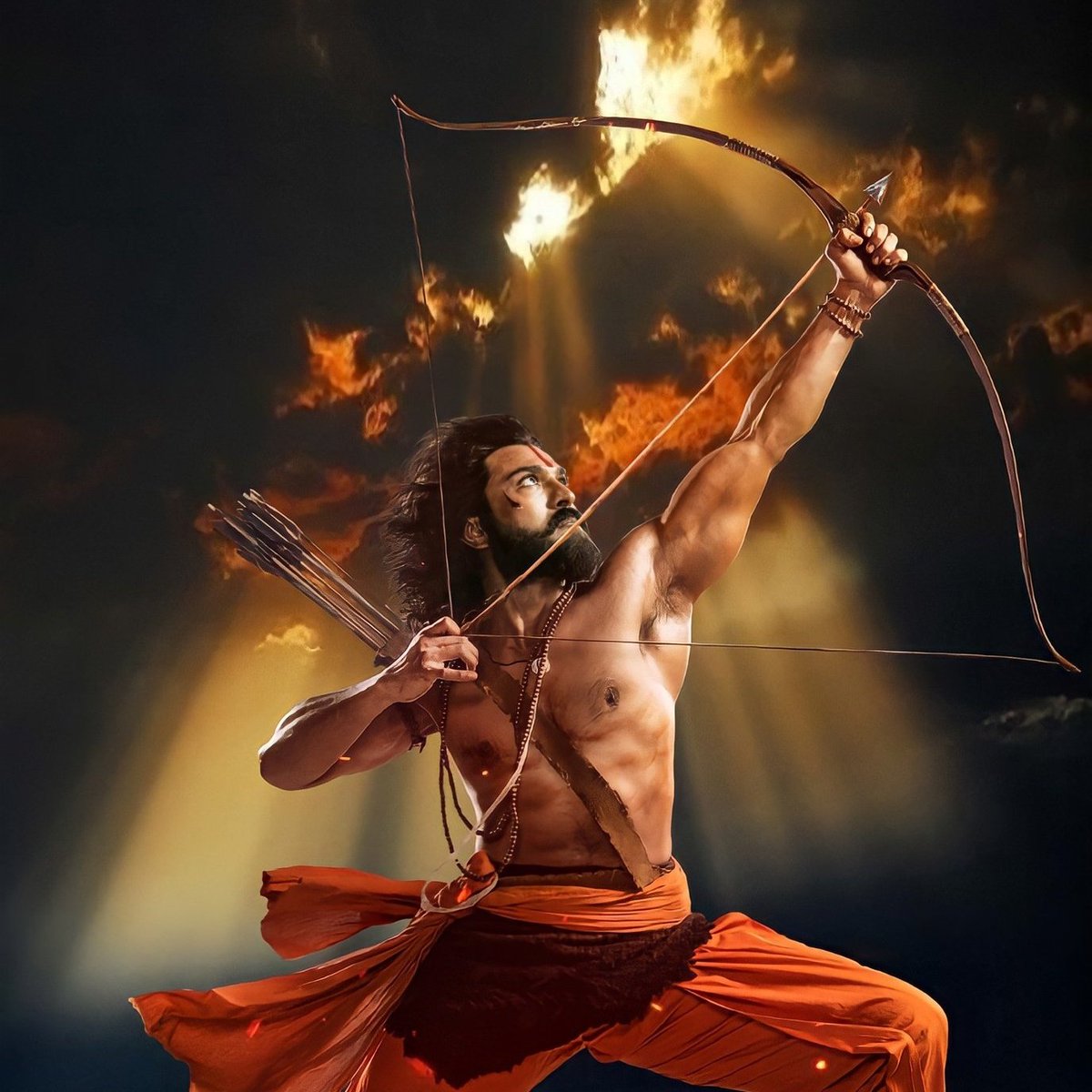 explore264's tweet image. Ram Charan craze in North is amazing. 

His look as Alluri SeethaRaama Raju / Lord Ram made the audience spellboun #RamCharan 🔥
@AlwaysRamCharan 🖤
#AdipurushInAyodhya