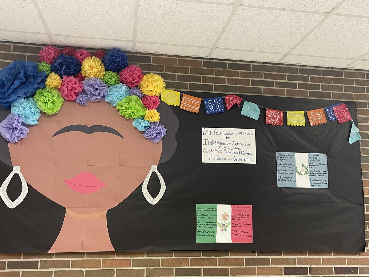 In honor of National Hispanic Heritage Month, Valeria Cortes, a Sophomore at LHS, created this amazing wall decor!