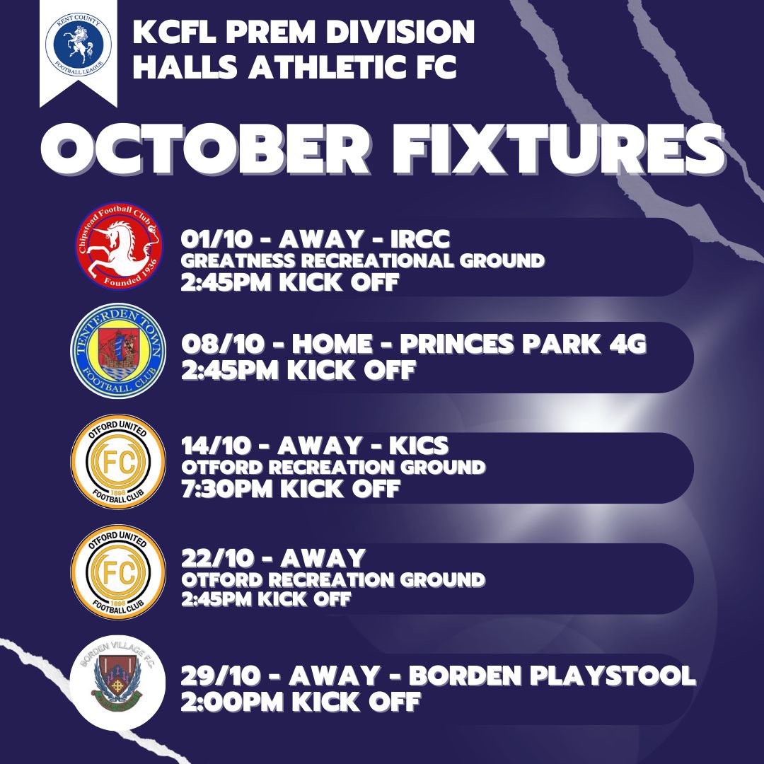 Big month ahead starting with an away trip in the cup tomorrow! 

#UpTheHalls <a href="/KCFL1516/">Kent County FL News</a> <a href="/HAFCOfficial/">Halls Athletic FC</a>