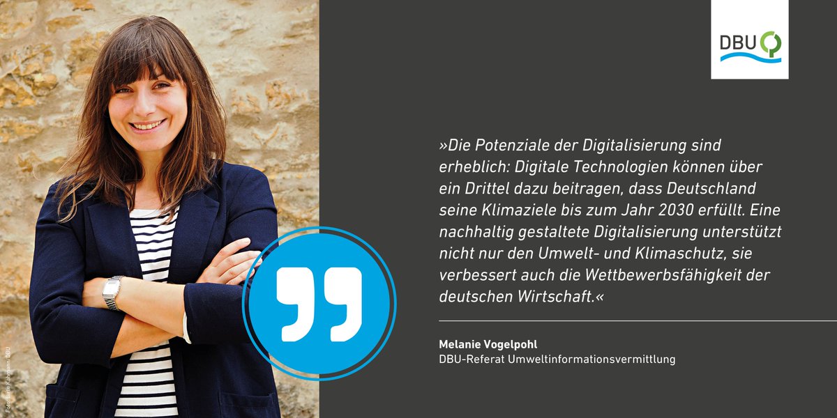 Chancen der #Digitalisierung nutzen: Morgen spricht #DBU-Kollegin Melanie Vogelpohl @m_vogelpohl auf der @bitsundbaeume Konferenz in #Berlin darüber, was Unternehmen brauchen, um Digitalisierung als Werkzeug für eine nachhaltige Wirtschaftsweise zu nutzen.💡