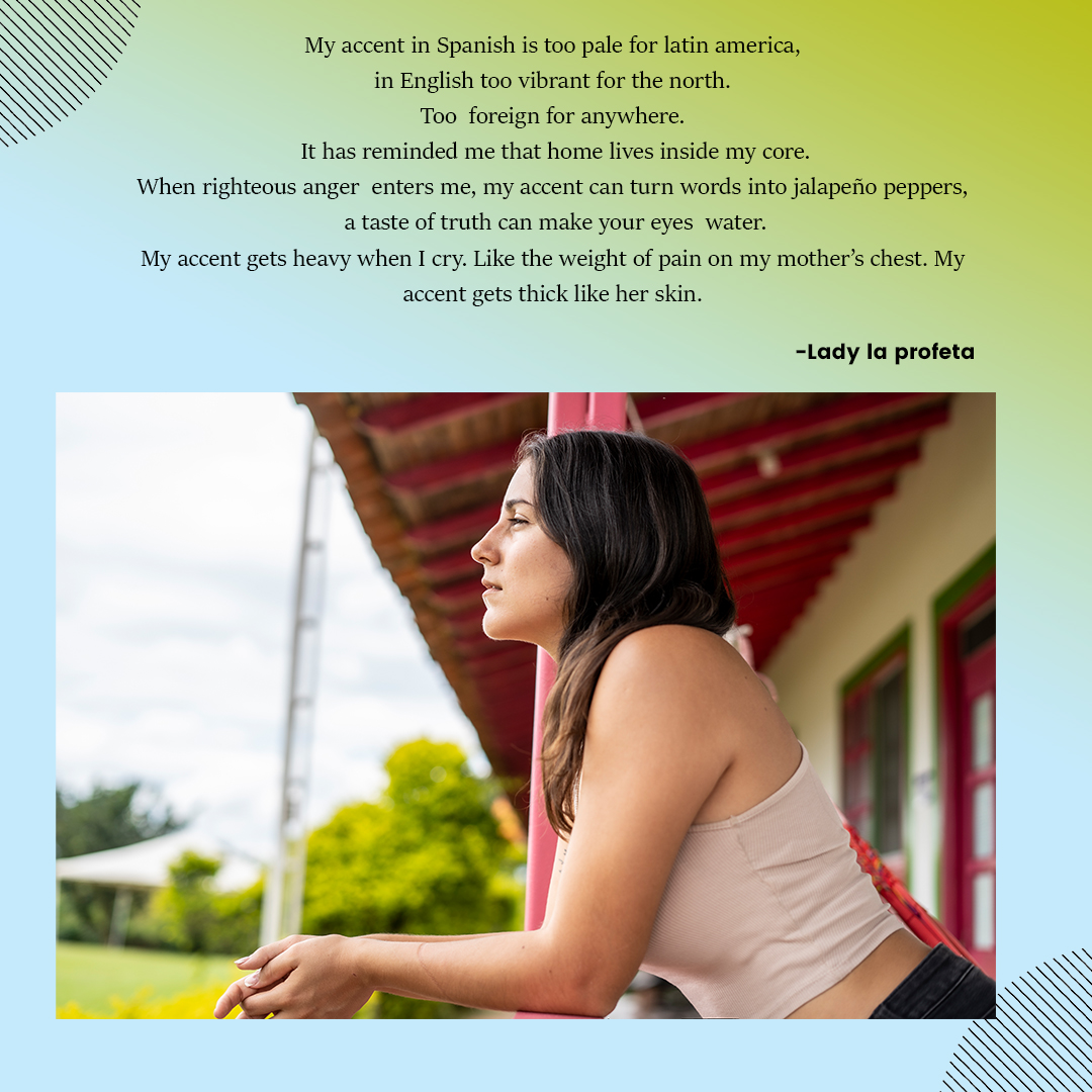 My accent in Spanish is too pale for latin america....

#writergirls #poems #lovesongs #lovemusic #girlwriters #writer #writersofinstagram #writersoninstagram #womenwriters#musicartist #awriterslife #womanwriter #hopewriter #soulwriter #writerthings #words #poetry