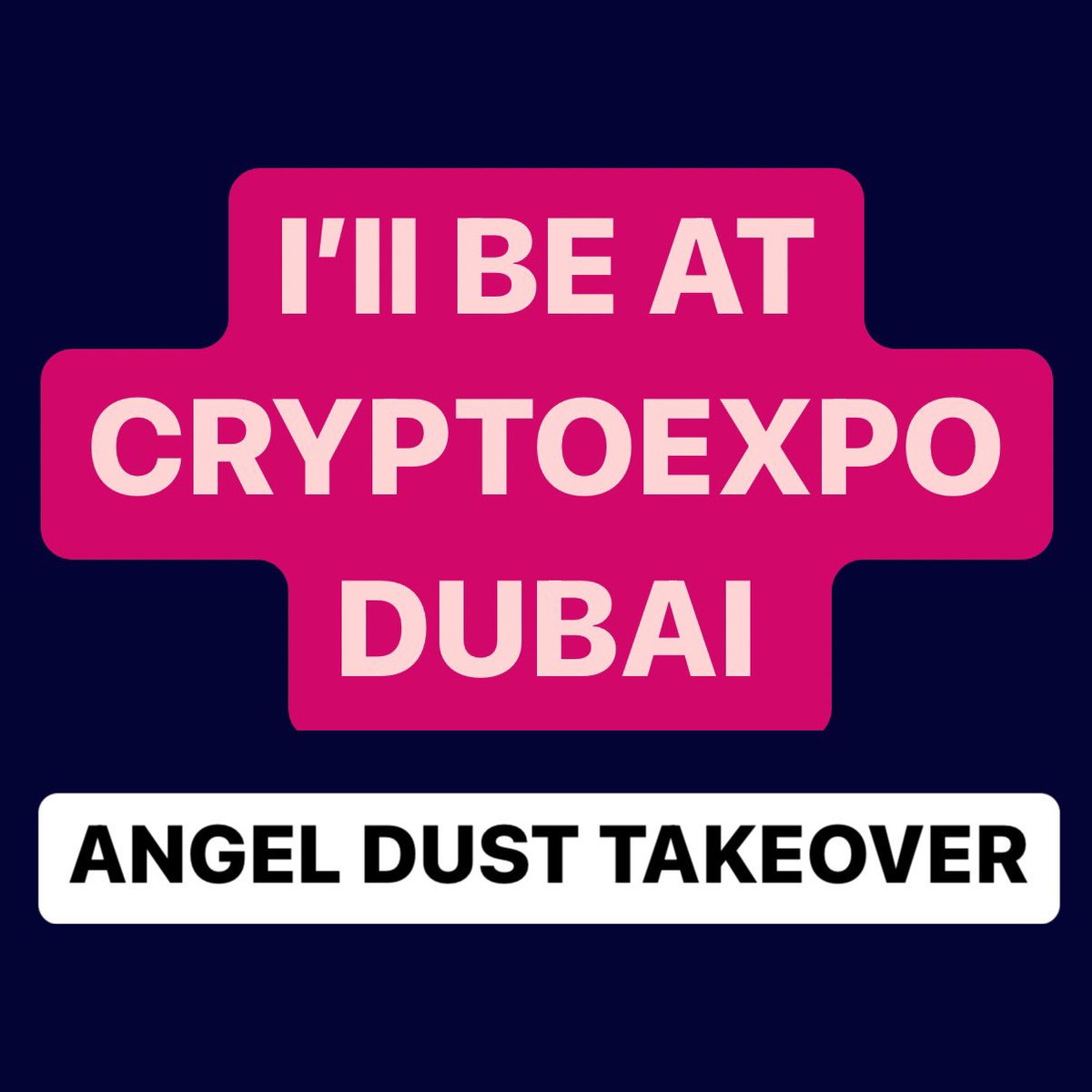 _dogdad's tweet photo. ATTENTION DUBAI CRYPTOCURRENCY DEVS / NFT DEGENS / SUGAR MOMMAS / CHADS

Next week @crypt_omar @suganarium &amp; the @AngelDustHQ team are in town cmmt or DM to connect.
💫💫 https://t.co/U7qJgToCah