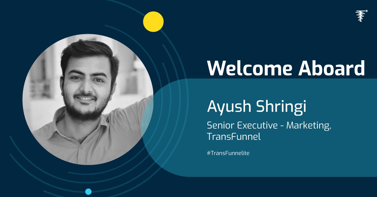 transfunnel's tweet photo. Welcoming Ayush Shringi to the TransFunnel family!
Now a proud TransFunnelite, Ayush has joined us as Senior Executive - Marketing.
#transfunnel #TransFunnelite #newteammember #marketing #newjoinee #welcome #inbound #inboundmarketing https://t.co/Jn5cIYqxRB