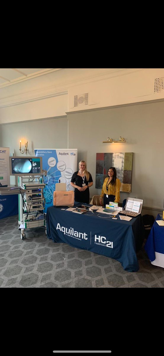 AquilantGI's tweet photo. We are delighted to be here at the 14th @shefgastro symposium with our colleagues @aquilant_endo! Come and visit Alex and Nisha on the stand to see the latest from #Fujifilm, our range of Medwork accessories, Taewoong Stents and of course, Purastat! #ercp #endoscopy #aquilant #GI https://t.co/JrD9IjrdSt