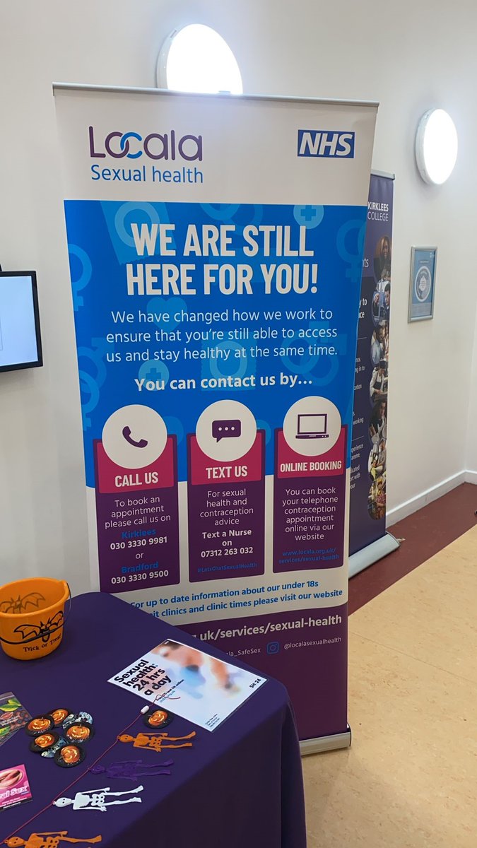 Locala_Safesex's tweet photo. Our Outreach Engagement workers attended @KirkleesCollege Springfield Sixth Form Centre today as part of their #SexualHealthWeek. If you missed us check out our website for what services we offer ⬇️

🔗https://t.co/xnMDY8zRqW

#Kirklees #CCard #SexualHealth #Contraception #SexEd https://t.co/t9oNLvzOVM