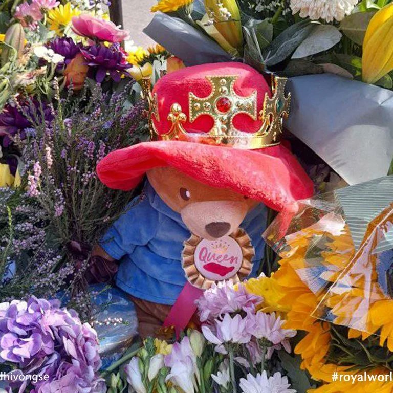 VLoveRoyalWorld's tweet photo. 🇬🇧🏴󠁧󠁢󠁳󠁣󠁴󠁿
People leaving flowers and stuff to pay tribute to the late Queen Elizabeth II in front of the Palace of Holyroodhouse in #Edinburgh #Scotland. Paddington-inspired tribute becomes the most popular tribute.

#QueenElizabeth #ElizabethII #BritishRoyalFamily https://t.co/5NOKCFkUYz