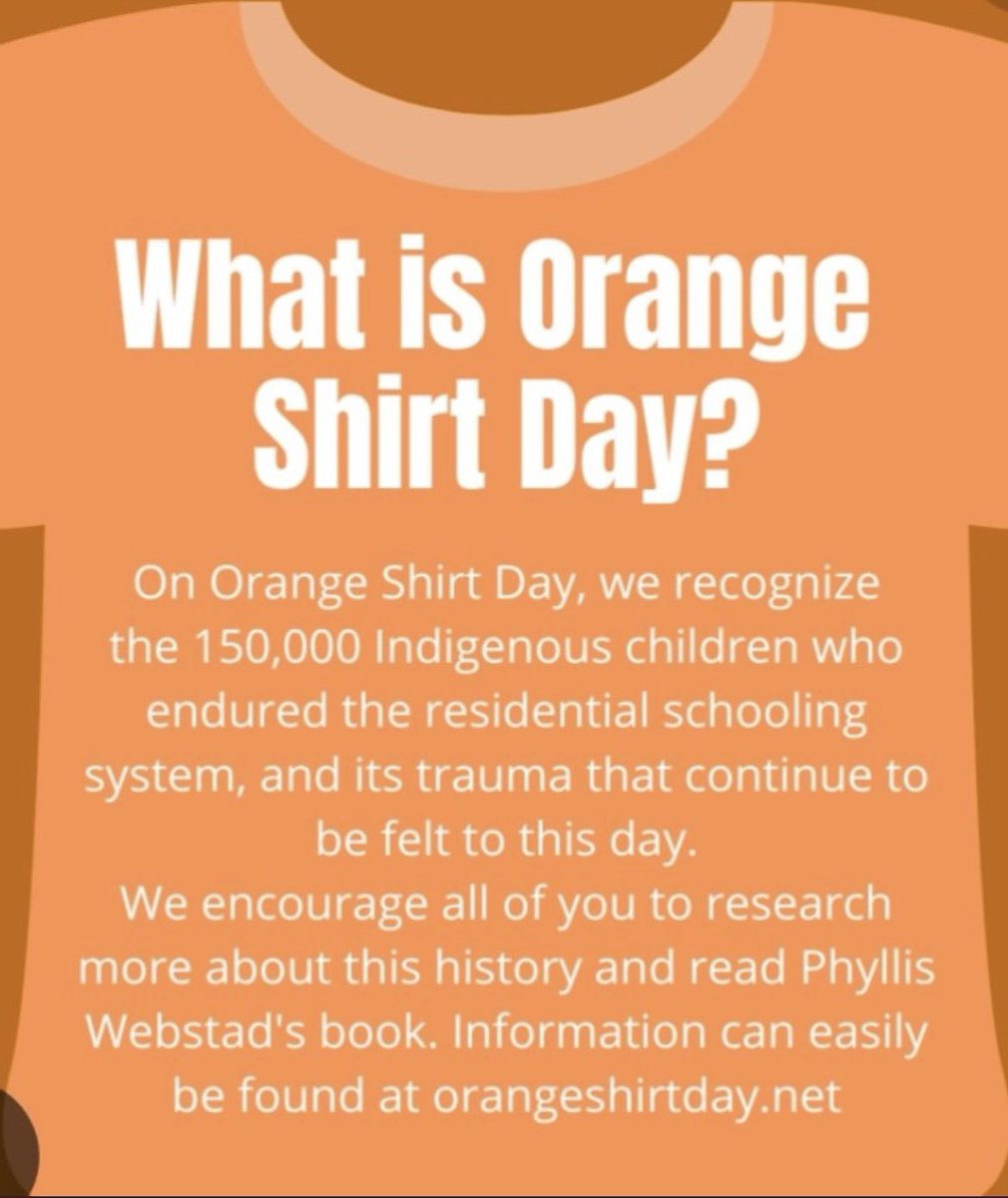 Sept 30th is national truth and reconciliation day in Canada. Today let's honour the children who never returned home and survivors of residential schools, as well as their families and communities. #OrangeShirtDay #EveryChildMatters #truthandreconciliationday