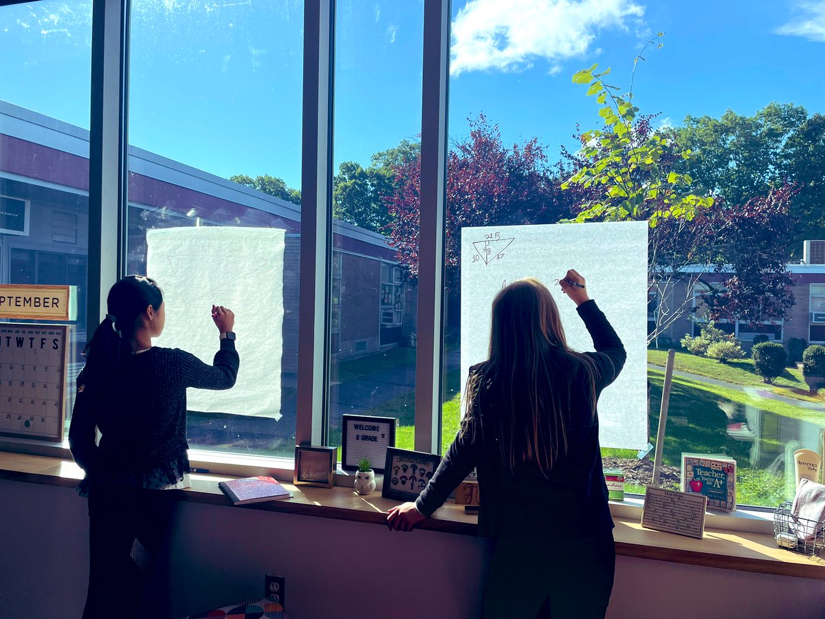 Falconet75's tweet photo. 6th grade Wizards being mindful mathematicians as they communicate their thoughts about area and perimeter of 2D shapes.  #teamwizards @NSMSliteracy6 @RyanWOHara @NSMSVikingsAP https://t.co/DOtYxQUrXg