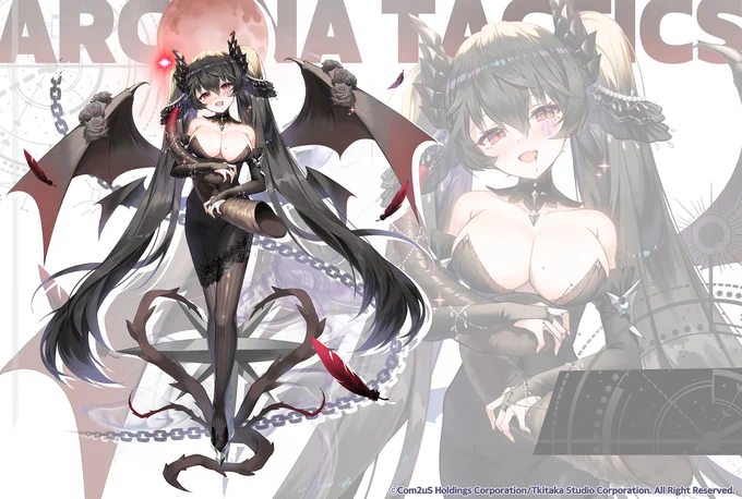 Com2uS Holdings Corp/Tikitaka Studio様のちょこまかフュージョンRPG「アルカナタクティクス」の「シルフィード」のヴァンパイアスキンイラストを担当させていただきました。よろしくお願いします#アルカナ#アルカナタクティクス 