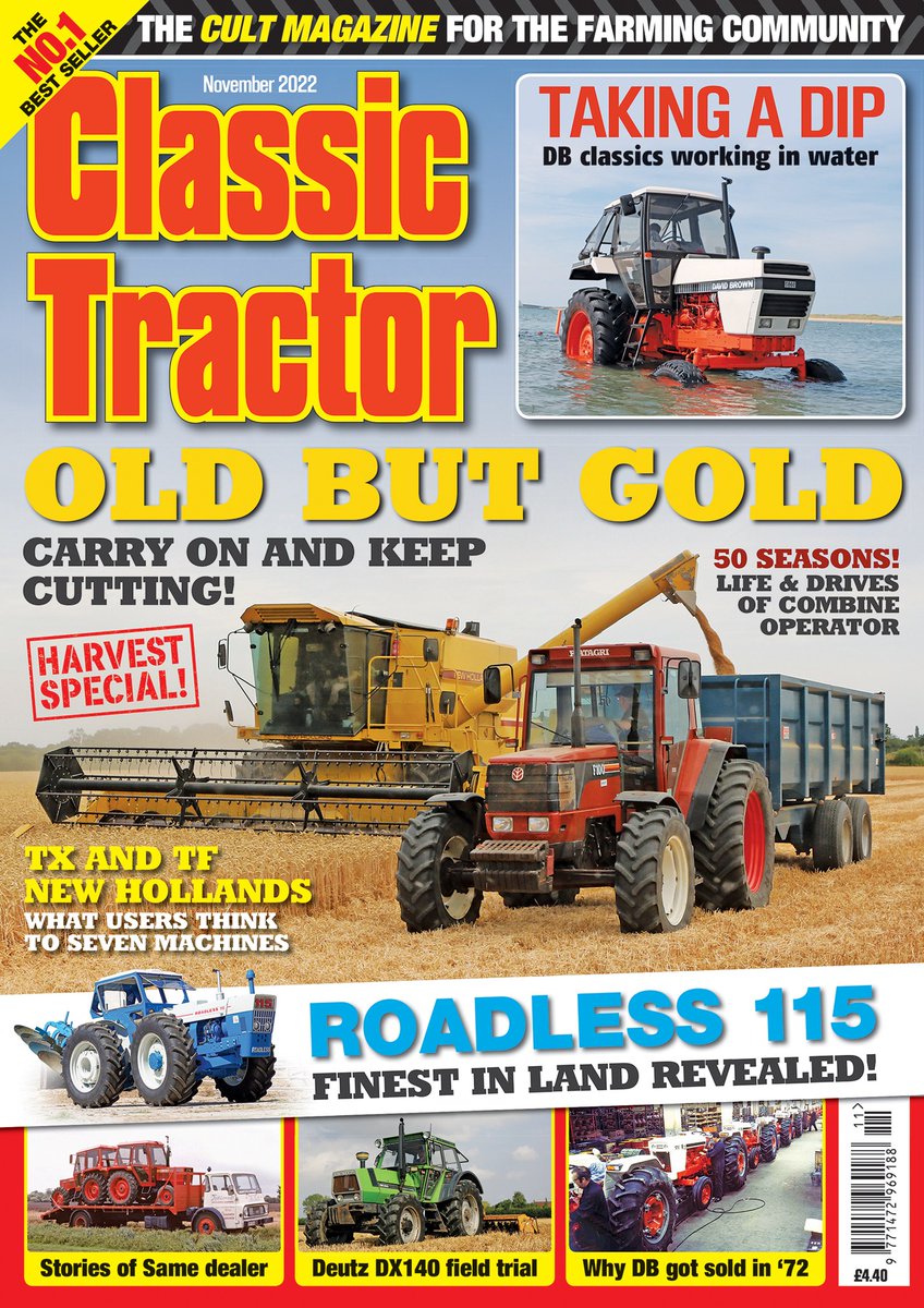 New issue out today is our Harvest Special and also contains classic David Browns that work in water, the rebuild of a Roadless 115, reflections of a former Same dealer, and a Deutz DX140 test drive... &amp; more.
If you can't get to your newsagent, get it at 
sundialmedia.escosubs.co.uk/single-issues/…