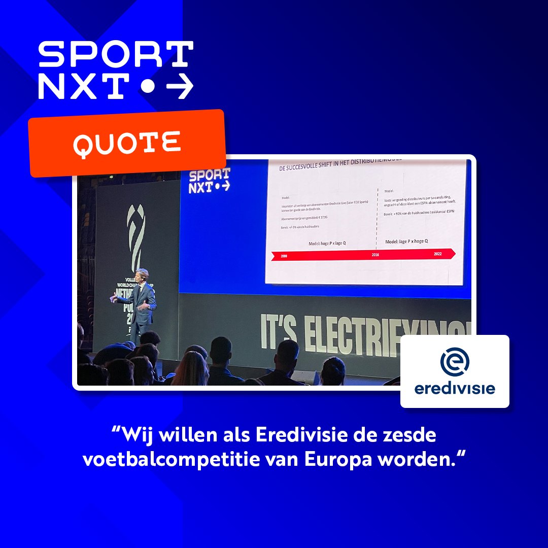 🗣️ <a href="/jandejong/">Jan de Jong</a> (Director <a href="/eredivisie/">VriendenLoterij Eredivisie</a> CV): "We willen als Eredivisie de zesde voetbalcompetitie van Europa worden."

#sportnxt #eredivisie