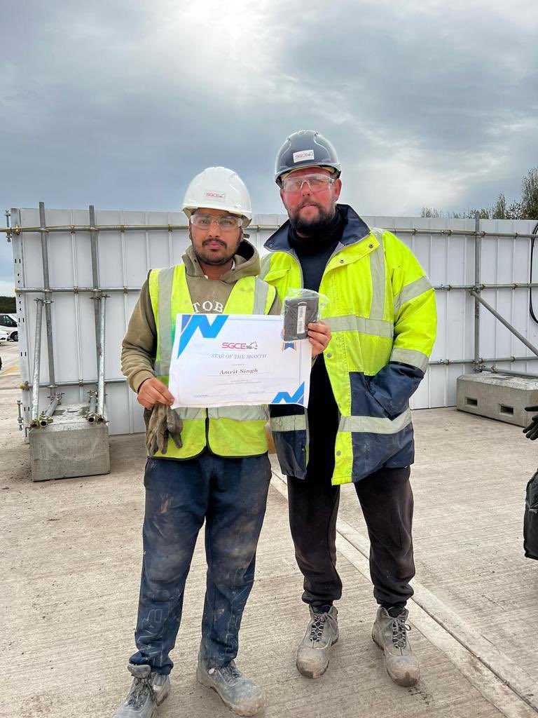 sgceltd's tweet photo. Congratulations to Amrit who is our star of the month for September - well done! #sgce #loveconstruction #CivilEngineering https://t.co/xPOy7bAVW5