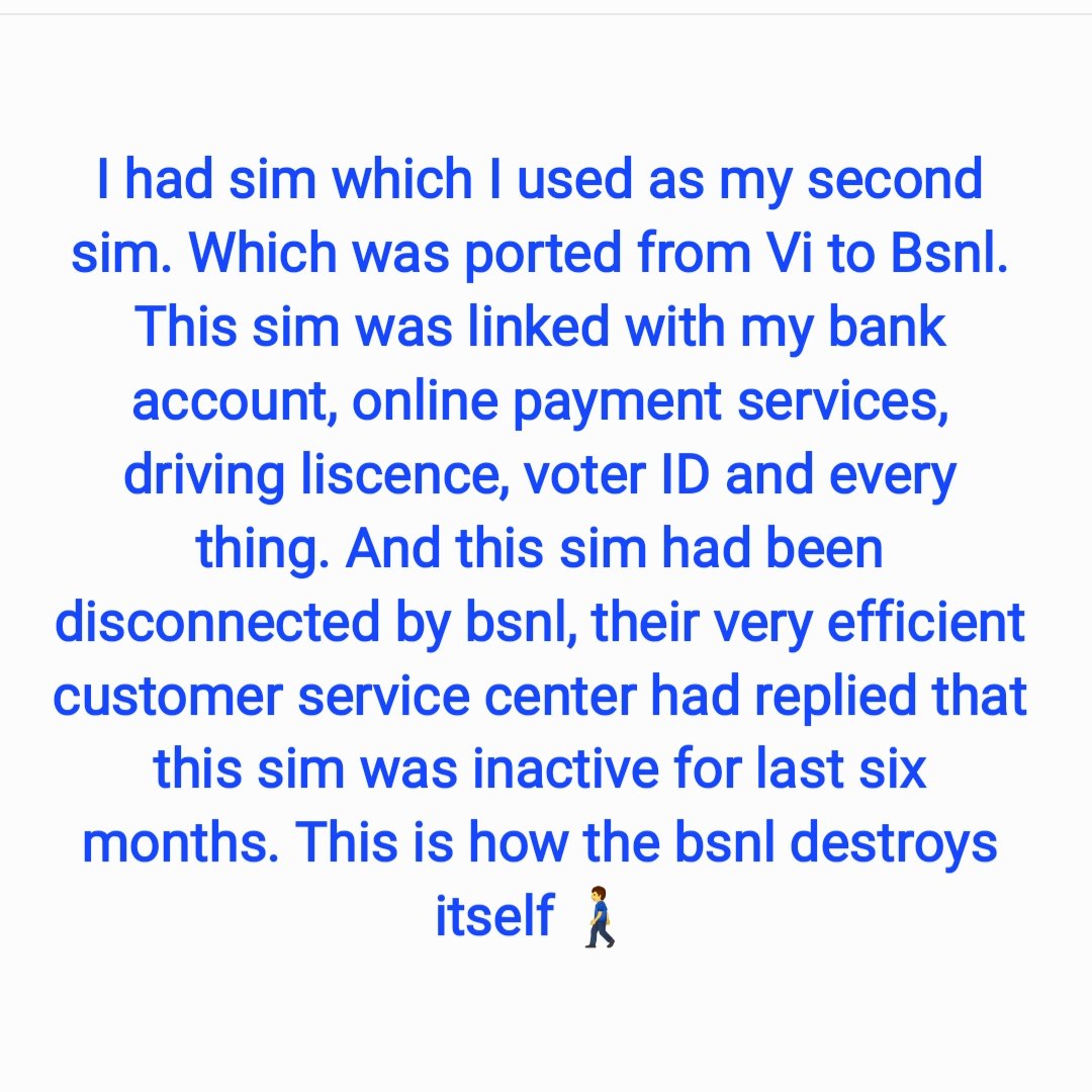 AstroidJ's tweet photo. Even I showed them my last recharges their was no replay.
#bsnl https://t.co/QjLNLT0Kna